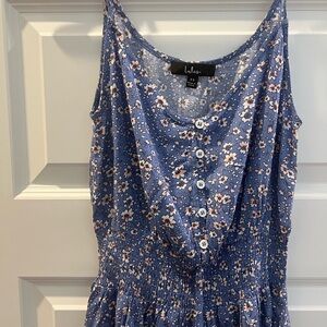 blue floral lulus dress